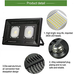 Avis Wewoo Lampe de projecteur à LED étanche, 100 W, 2 x 48 SMD 2835, Flux lumineux:> 8000LM, PF> 0,9, RA> 80, CA 90-140V (blanc chaud)