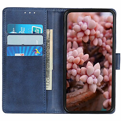 Etui en PU texture, antichoc avec support pour votre Motorola Moto E22 4G/E22i 4G - bleu