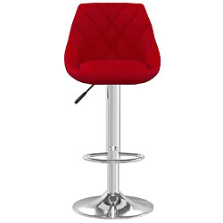 Avis vidaXL Tabourets de bar lot de 2 rouge bordeaux velours