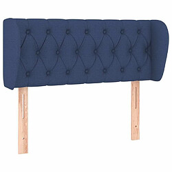 Maison Chic Tête de lit scandinave avec oreilles,meuble de chambre Bleu 93x23x78/88 cm Tissu -MN25303