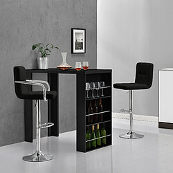 Acheter Table de Bar Bonn 3 Étagères 117 x 57 x 107 cm Noir [en.casa]