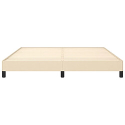 Acheter vidaXL Cadre de lit sans matelas crème 160x200 cm tissu