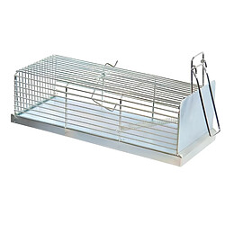 Visiodirect Piège pour Rats, Cage de Piège à Rats en Zinc coloris Gris - 29 x 12 x 9 cm