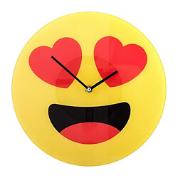 Totalcadeau Horloge murale émoticône amoureux emoticone