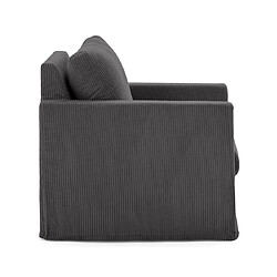 Lisa Design Serena - fauteuil déhoussable en velours côtelé