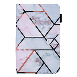 Etui en PU + TPU avec support et porte-carte motif de marbre pour votre Samsung Galaxy Tab A8 10.5 2021 SM-X200/X205