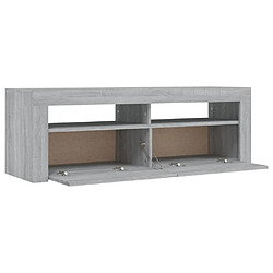 Acheter Maison Chic Meubles TV avec lumières LED - Banc TV pour salon sonoma gris 120x35x40 cm -MN95867