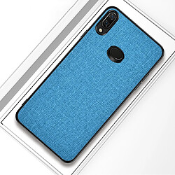 Wewoo Coque Rigide Pour Galaxy A10s Texture de tissu antichoc PC + TPU Bleu