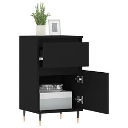 Avis vidaXL Buffets 2 pcs noir 40x35x70 cm bois d’ingénierie