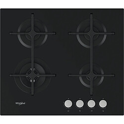 Whirlpool GOA 6423/NB plaque Noir Intégré (placement) 60 cm Gaz 4 zone(s)