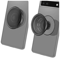 Popsockets PopGrip Iridescent Poignée Maintien Support Fixation adhésive Noir Transparent pas cher