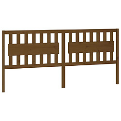 vidaXL Tête de lit Marron miel 205,5x4x100 cm Bois massif de pin