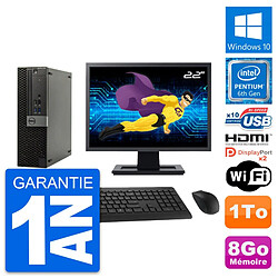 PC Dell 5040 SFF Ecran 22" G4400 RAM 8Go Disque Dur 1To HDMI Windows 10 Wifi - Occasion