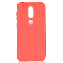 Wewoo Coque Souple Pour Nokia 5.1 Plus Candy Color TPU Case Rouge