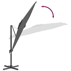 Helloshop26 Parasol meuble de jardin déporté avec mât en aluminium 400 x 300 cm anthracite 02_0008488 pas cher