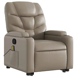 Avis vidaXL Fauteuil inclinable de massage Cappuccino Similicuir