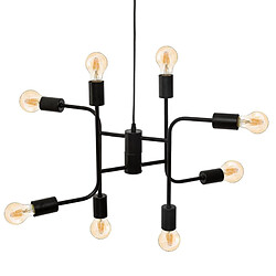 Atmosphera, Createur D'Interieur Atmosphera Suspension Métal Cantor Suspension métal - 8 ampoules - Diamètre 59 cm - Noir