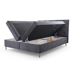 Avis Bestmobilier Louis - lit boxspring - 180x200 - en velours - coffres et surmatelas inclus