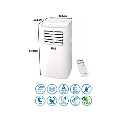 Avis H&B Climatiseur mobile déshumidificateur 7000 BTU - 2000w - Avec filtre antibactérien