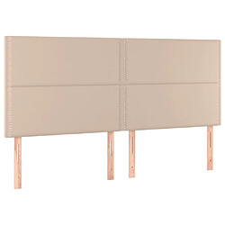 vidaXL Têtes de lit 4 pcs Cappuccino 100x5x78/88 cm Similicuir