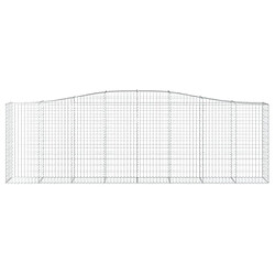 Avis vidaXL Paniers à gabions arqués 7 pcs 400x50x120/140 cm Fer galvanisé