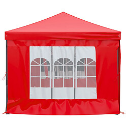 Avis vidaXL Tente de réception pliable avec parois Rouge 3x6 m