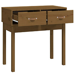 Avis vidaXL Table console Marron miel 76,5x40x75 cm Bois massif de pin