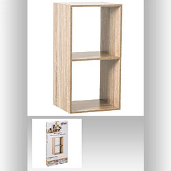 Avis Atmosphera, Createur D'Interieur Etagère 2 Cases Mix - P. 34,5 cm x H. 67,5 cm - Beige