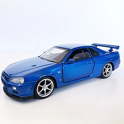 Acheter Universal 1/32 Alliage R34 Skyline GTR Voiture jouet Modèle Métal Voiture moulée sous pression Collection Voiture Stéréo Lampe Enfant Cadeau | Voiture jouet moulée sous pression(Bleu)