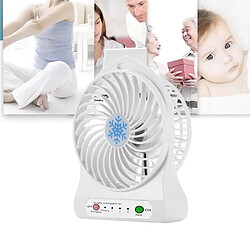 Mini Ventilateur Portatif à LED Refroidisseur d'air à Piles Ventilateur de Lumière LED de Charge USB