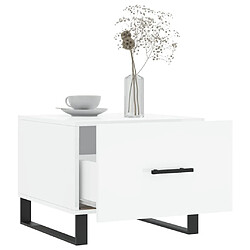 Acheter Maison Chic Lot de 2 Tables basses,Table Console pour salon blanc brillant 50x50x40cm bois d'ingénierie -MN35198