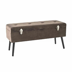 Paris Prix Banc & Coffre de Rangement Valise 106cm Taupe