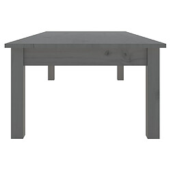 Avis vidaXL Table basse Gris 110x50x30 cm Bois massif de pin