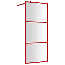 Maison Chic Paroi de douche | Écran de douche | Cloison de douche avec verre ESG transparent rouge 90x195 cm -GKD48110