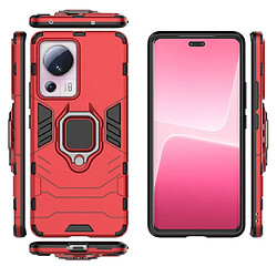 Htdmobiles Coque pour Xiaomi 13 Lite 5G - housse etui rigide anti choc + film ecran - ROUGE