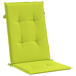 Acheter vidaXL Coussins de chaise de jardin à dossier haut lot de 4 vert vif