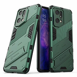 Coque en TPU anti-chocs avec béquille, vert pour votre Oppo Find X5 Pro