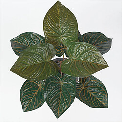 Avis 9 têtes artificielles epipremnum aureum diables lierre plante rouge / vert dos rouge dos