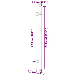 vidaXL Poignées d'armoire 5 pcs argenté 224 mm acier inoxydable pas cher