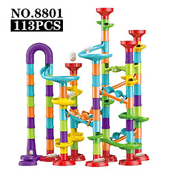 Universal 113 bricolage assemblage marbre construction concours piste blocs de construction enfants pop-up diapositives labyrinthe billes jouets cadeaux | Marble Run pas cher