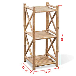 Acheter vidaXL Étagère à 3 niveaux carré bambou