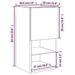 vidaXL Meubles TV avec lumières LED 2 pcs chêne sonoma 30,5x30x60 cm pas cher