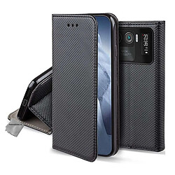 Htdmobiles Housse etui portefeuille avec coque intérieure en silicone pour Xiaomi Mi 11 Ultra 5G + verre trempe - NOIR MAGNET