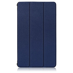 Etui en PU avec support tri-pliure bleu foncé pour votre Samsung Galaxy Tab A7 Lite T220/T225 8.7 pouces