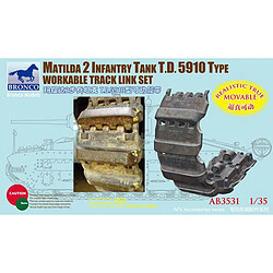 Matilda 2 T.D.5910 Type Workable Track Link Set- 1:35e - Bronco Models