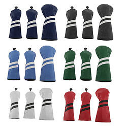 3 Pcs Golf Headcover NO. 13 5 Couvre-tête En Bois Conducteur Avec étiquette N ° Blanc pas cher