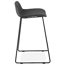 Avis Alterego Tabouret snack mi-hauteur 'MOSKOW MINI' noir style industriel avec pieds en métal noir