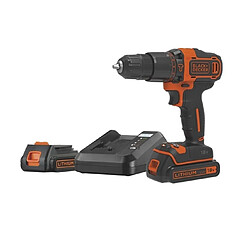 Black & Decker Black and Decker - Perceuse visseuse à percussion 18V 2Ah Li-Ion avec coffret - BDCHD18K1B2