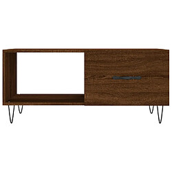 Acheter vidaXL Table basse chêne marron 90x50x40 cm bois d'ingénierie