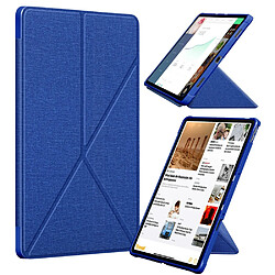 Etui en PU avec support origami bleu pour votre Lenovo Tab P11 2020 11 pouces TB-J606F